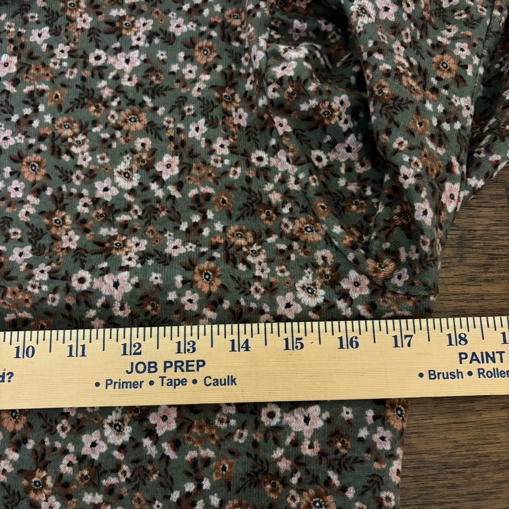 Live to be Spoiled Woman's Babydoll Dress Size L Green Floral Cottage Core - Picture 11 of 12